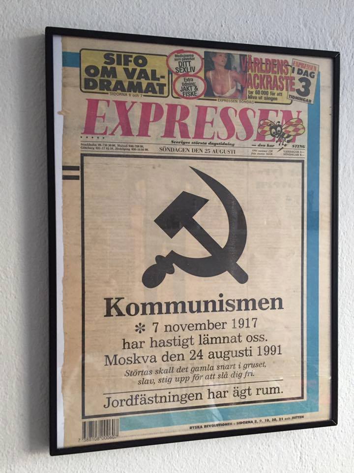 Expressen den 25 augusti 1991. Bild lånad av Andreas Henriksson som i sin tur fått den av Carl Johan Casserberg.